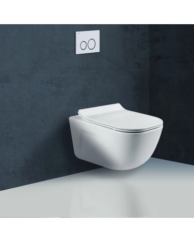 Унитаз подвесной Vincea Idea VT1-33 безободковый, с сиденьем микролифт, белый