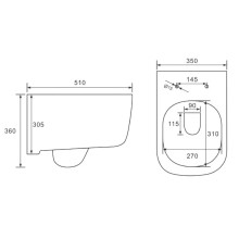 Унитаз подвесной Vincea Idea VT1-33 безободковый, с сиденьем микролифт, белый