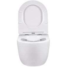 Унитаз подвесной Vincea Evo VT1-34S безободковый, с сиденьем микролифт, белый