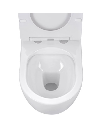 Унитаз подвесной Vincea Evo VT1-34S безободковый, с сиденьем микролифт, белый