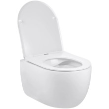 Унитаз подвесной Vincea Evo VT1-34S безободковый, с сиденьем микролифт, белый