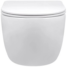 Унитаз подвесной Vincea Evo VT1-34S безободковый, с сиденьем микролифт, белый