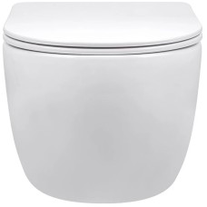 Унитаз подвесной Vincea Evo VT1-34S безободковый, с сиденьем микролифт, белый