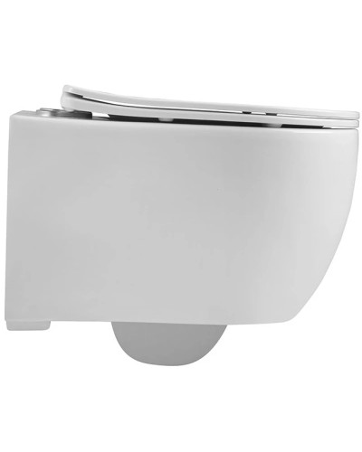 Унитаз подвесной Vincea Evo VT1-34S безободковый, с сиденьем микролифт, белый