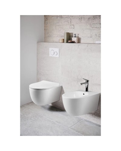 Унитаз подвесной Vincea Evo VT1-34S безободковый, с сиденьем микролифт, белый