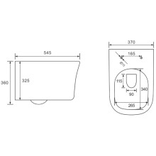 Унитаз подвесной Vincea Arco VT1-36 безободковый, с сиденьем микролифт, белый