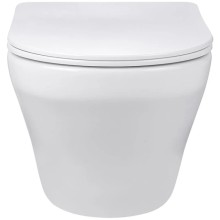 Унитаз подвесной Vincea Edge-M VT1-37 безободковый, с сиденьем микролифт, белый