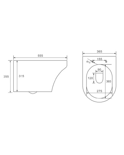 Унитаз подвесной Vincea Edge-M VT1-37 безободковый, с сиденьем микролифт, белый