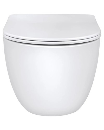 Унитаз подвесной Vincea Evo VT1-34 безободковый, с сиденьем микролифт, белый