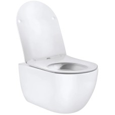 Унитаз подвесной Vincea Evo VT1-34 безободковый, с сиденьем микролифт, белый