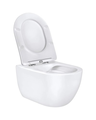 Унитаз подвесной Vincea Evo VT1-34 безободковый, с сиденьем микролифт, белый