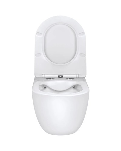 Унитаз подвесной Vincea Evo VT1-34 безободковый, с сиденьем микролифт, белый