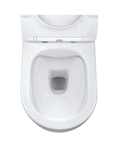 Унитаз подвесной Vincea Evo VT1-34 безободковый, с сиденьем микролифт, белый