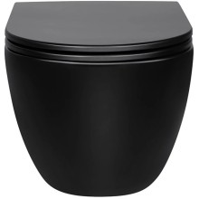 Унитаз подвесной Vincea Evo VT1-34MB безободковый, с сиденьем микролифт, черный матовый