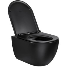 Унитаз подвесной Vincea Evo VT1-34MB безободковый, с сиденьем микролифт, черный матовый