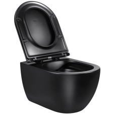 Унитаз подвесной Vincea Evo VT1-34MB безободковый, с сиденьем микролифт, черный матовый