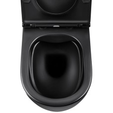 Унитаз подвесной Vincea Evo VT1-34MB безободковый, с сиденьем микролифт, черный матовый