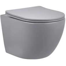 Унитаз подвесной Vincea Globo VT1-14SMG безободковый, с сиденьем микролифт, серый матовый