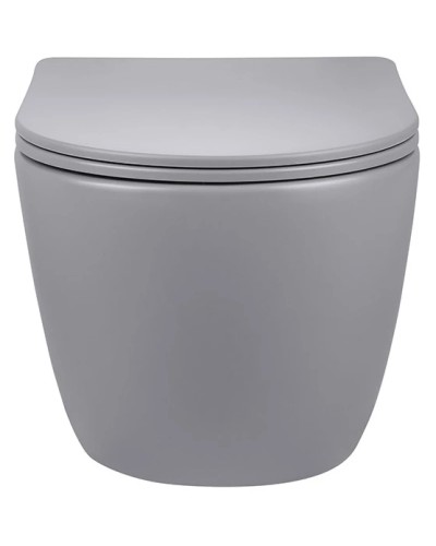 Унитаз подвесной Vincea Globo VT1-14SMG безободковый, с сиденьем микролифт, серый матовый