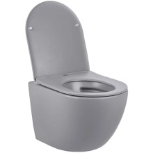 Унитаз подвесной Vincea Globo VT1-14SMG безободковый, с сиденьем микролифт, серый матовый