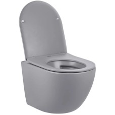 Унитаз подвесной Vincea Globo VT1-14SMG безободковый, с сиденьем микролифт, серый матовый