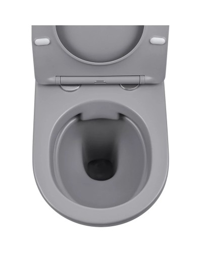 Унитаз подвесной Vincea Globo VT1-14SMG безободковый, с сиденьем микролифт, серый матовый