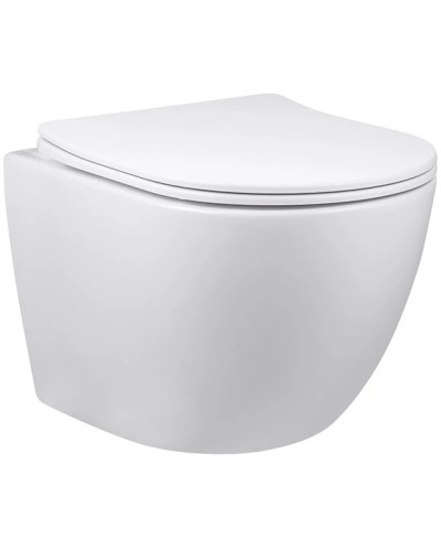 Унитаз подвесной Vincea Globo VT1-14SMW безободковый, с сиденьем микролифт, белый матовый