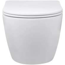 Унитаз подвесной Vincea Globo VT1-14SMW безободковый, с сиденьем микролифт, белый матовый