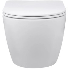 Унитаз подвесной Vincea Globo VT1-14SMW безободковый, с сиденьем микролифт, белый матовый