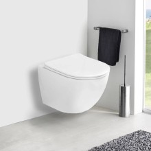 Унитаз подвесной Vincea Globo VT1-14SMW безободковый, с сиденьем микролифт, белый матовый