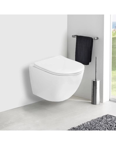 Унитаз подвесной Vincea Globo VT1-14SMW безободковый, с сиденьем микролифт, белый матовый