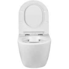 Унитаз подвесной Vincea Globo VT1-14SMW безободковый, с сиденьем микролифт, белый матовый