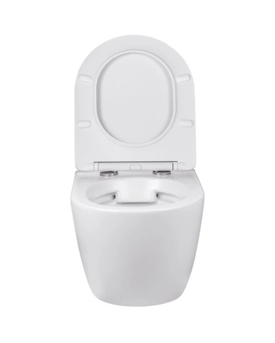 Унитаз подвесной Vincea Globo VT1-14SMW безободковый, с сиденьем микролифт, белый матовый