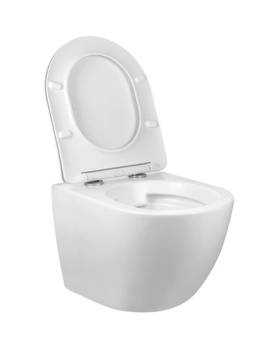 Унитаз подвесной Vincea Globo VT1-14SMW безободковый, с сиденьем микролифт, белый матовый