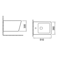 Подвесное биде Vincea Q-Line VB1-12G1B