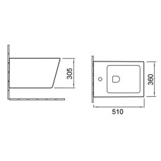 Подвесное биде Vincea Q-Line VB1-12G1B