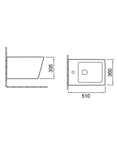 Подвесное биде Vincea Q-Line VB1-12G1B