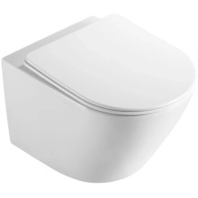 Унитаз подвесной Vincea One VT1-29 безободковый, торнадо, с сиденьем микролифт, белый