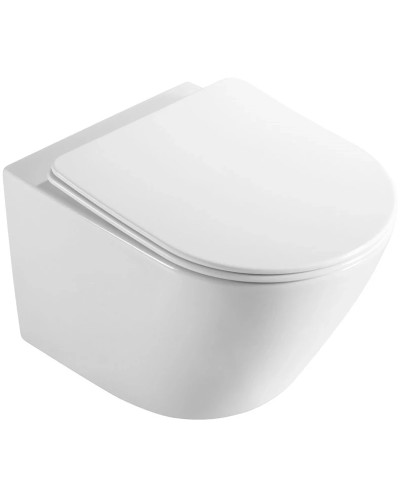 Унитаз подвесной Vincea One VT1-29 безободковый, торнадо, с сиденьем микролифт, белый