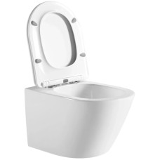 Унитаз подвесной Vincea One VT1-29 безободковый, торнадо, с сиденьем микролифт, белый