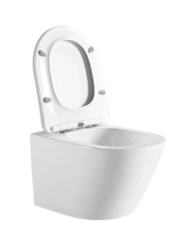 Унитаз подвесной Vincea One VT1-29 безободковый, торнадо, с сиденьем микролифт, белый