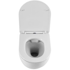 Подвесной безободковый унитаз с сиденьем микролифт Cezares Eco CZR-526-TH-R/2040SC