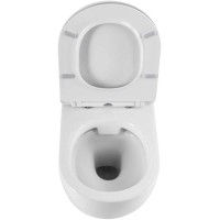 Подвесной безободковый унитаз с сиденьем микролифт Cezares Eco CZR-526-TH-R/2040SC