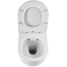 Подвесной безободковый унитаз с сиденьем микролифт Cezares Eco CZR-526-TH-R/2040SC