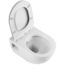 Подвесной безободковый унитаз с сиденьем микролифт Cezares Eco CZR-526-TH-R/2040SC