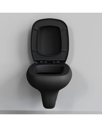 Подвесной безободковый унитаз с сиденьем микролифт Ambassador Diamond 123T20201R-122T20201