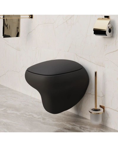 Подвесной безободковый унитаз с сиденьем микролифт Ambassador Diamond 123T20201R-122T20201