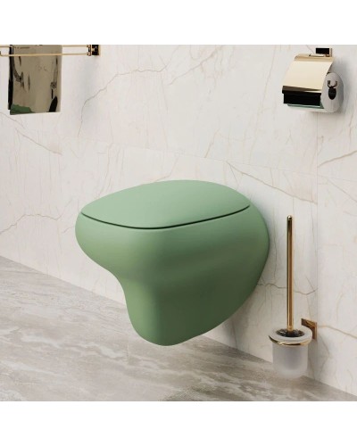 Подвесной безободковый унитаз с сиденьем микролифт Ambassador Diamond 123T21001R-122T21001