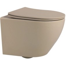 Подвесной безободковый унитаз с сиденьем микролифт Abber Bequem AC1100MBB