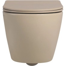 Подвесной безободковый унитаз с сиденьем микролифт Abber Bequem AC1100MBB